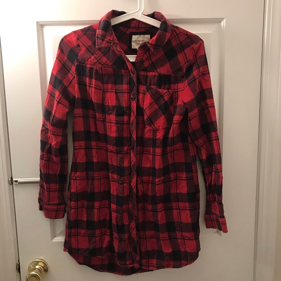 Forever 21 Tops - red plaid button down